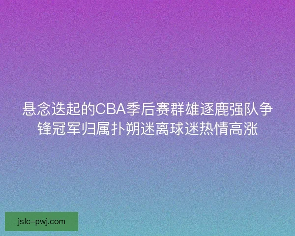 悬念迭起的CBA季后赛群雄逐鹿强队争锋冠军归属扑朔迷离球迷热情高涨